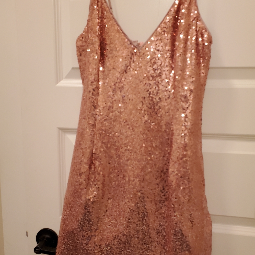 Pink sequin dress